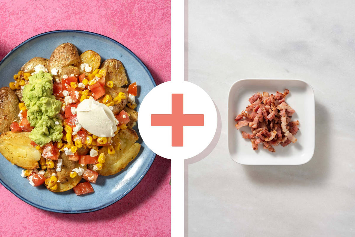 Loaded Honey Peri Peri Bacon Smashed Potatoes