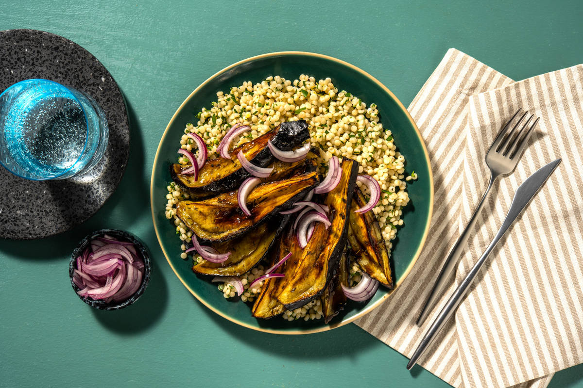 Berenjenas glaseadas estilo mediterráneo