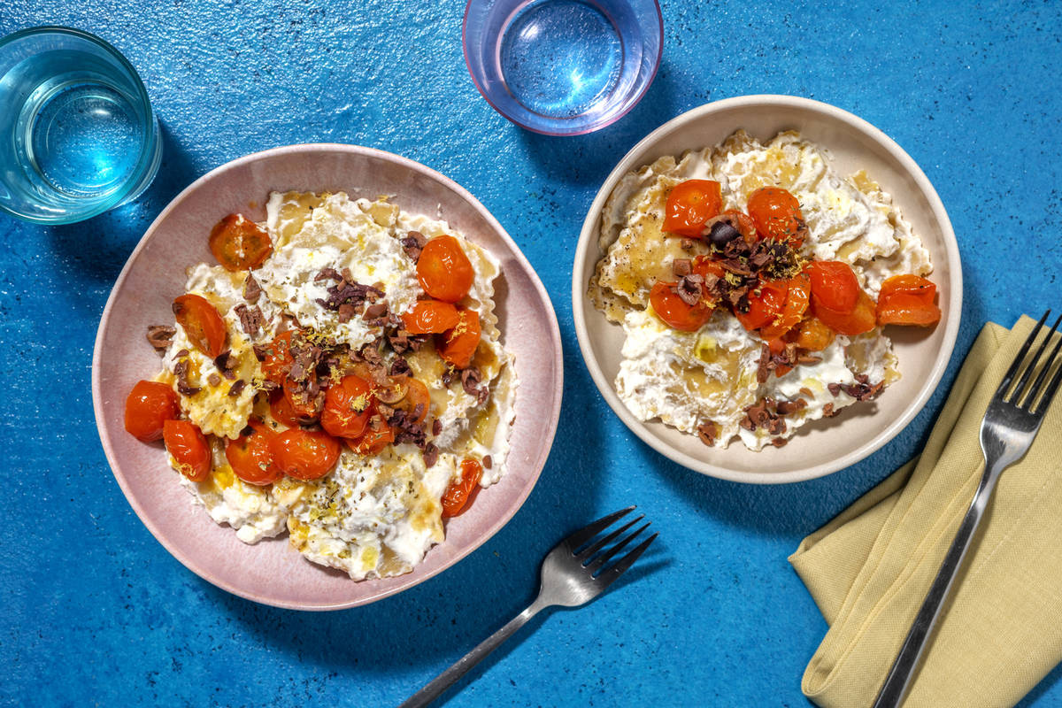 Ravioli al nasello in crema di ricotta