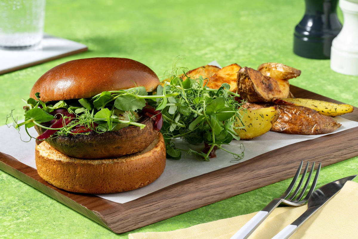 Mushroom and Goat's Cheese Burger