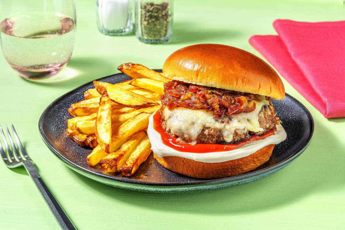 Homemade Apple Double Beef Burgers