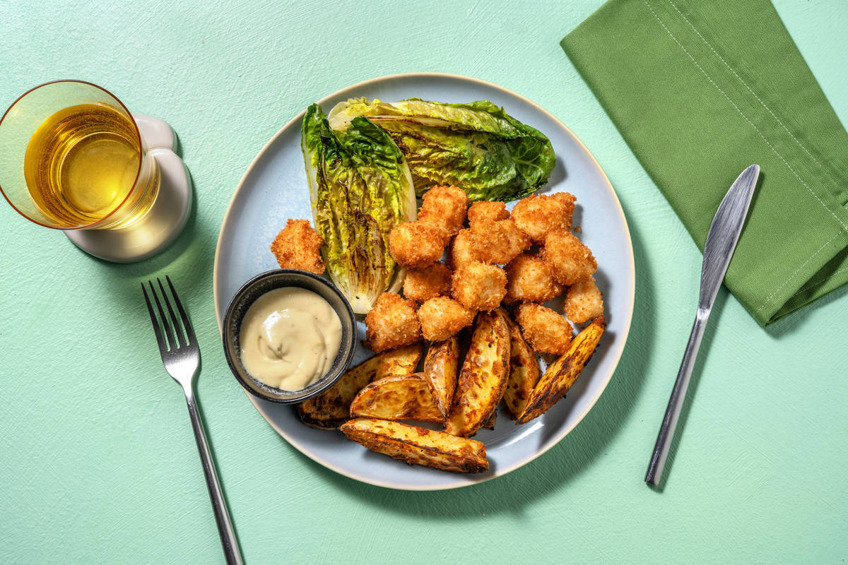 Extra de nuggets de pollo caseros con patatas