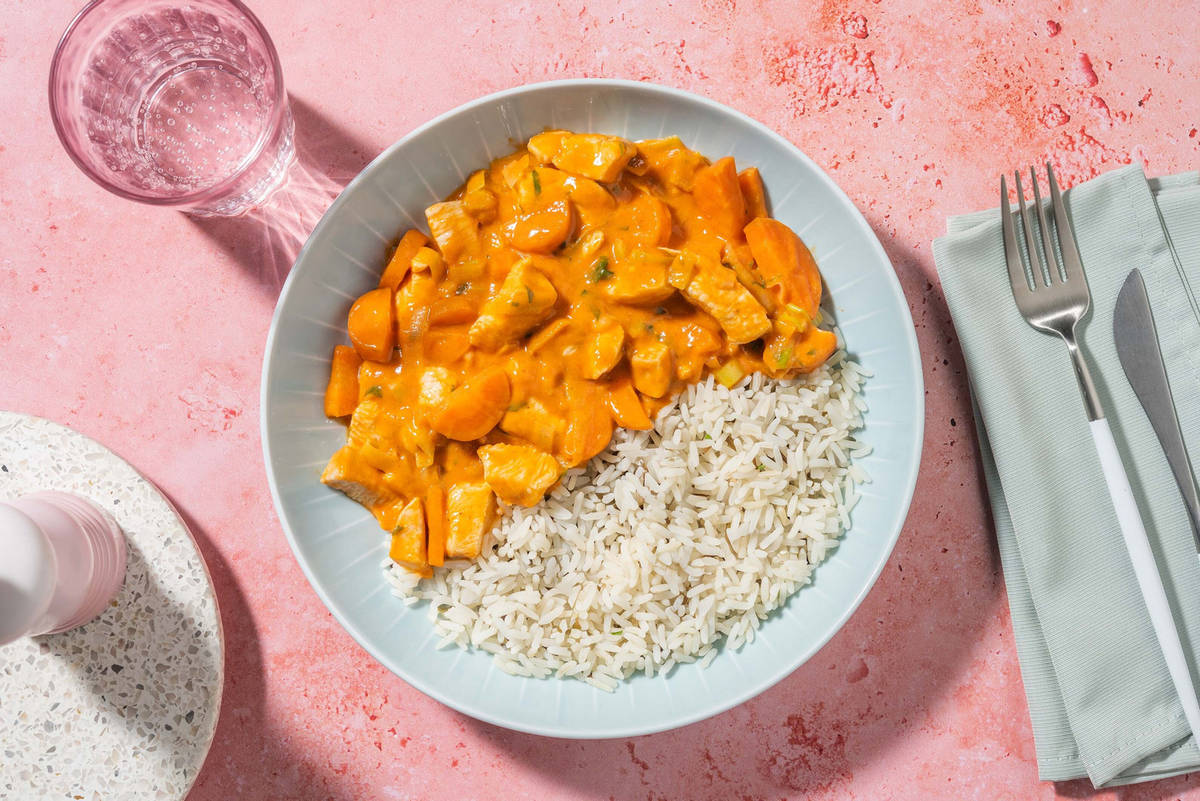 Pouletgeschnetzeltes in Tomaten-Rahm-Sauce