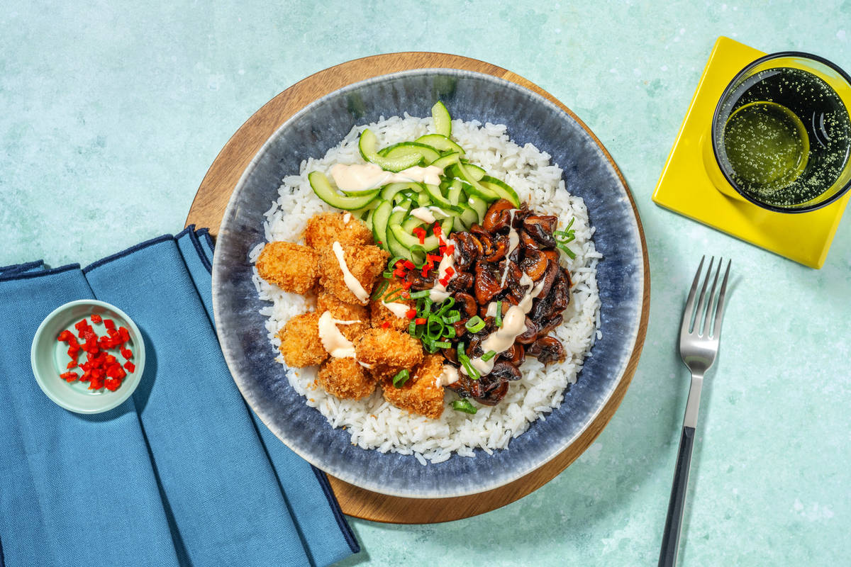 Asian Crumbed  Double Chicken Bowl