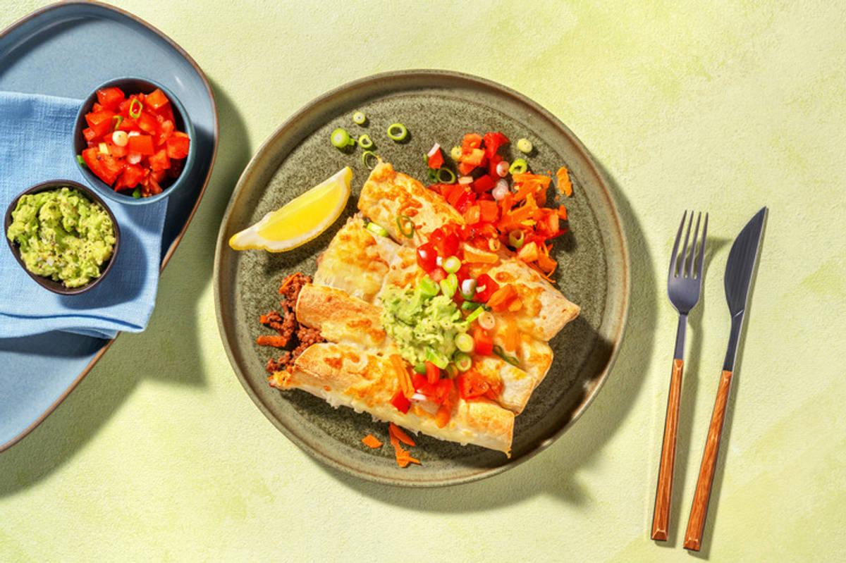 Cheesy Beef Enchiladas