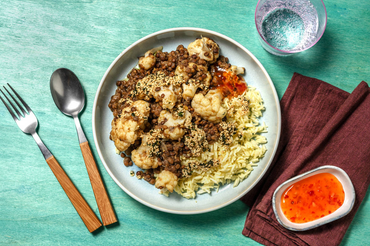 Riso biryani allo zafferano e cavolfiore