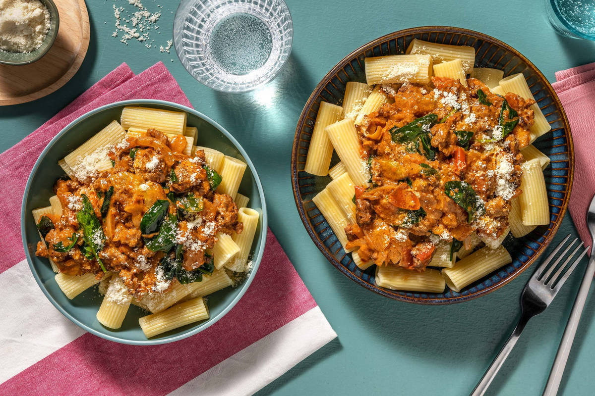 Calabresedressad rigatoni