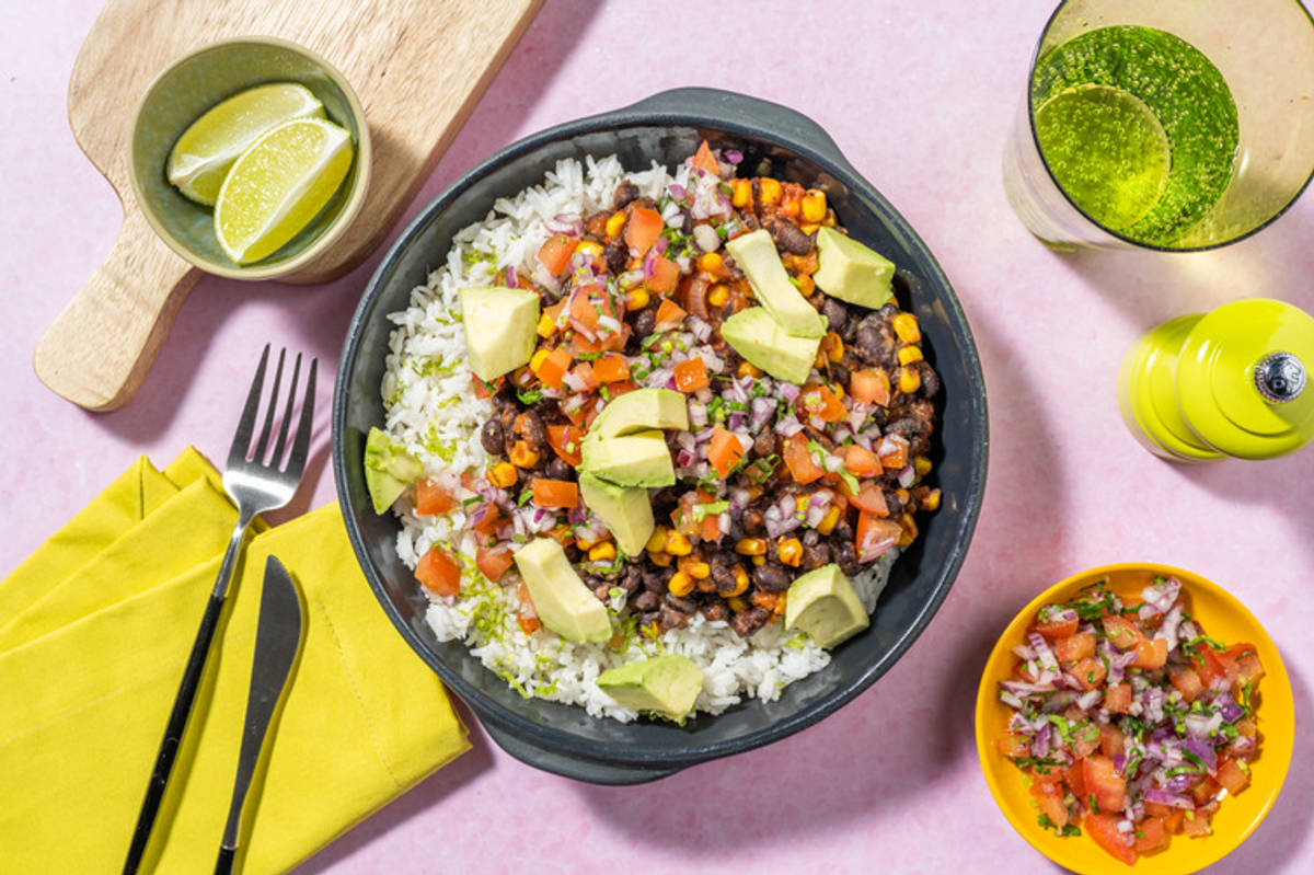 Chipotle Black Bean Burrito Bowl with Chicken Breast