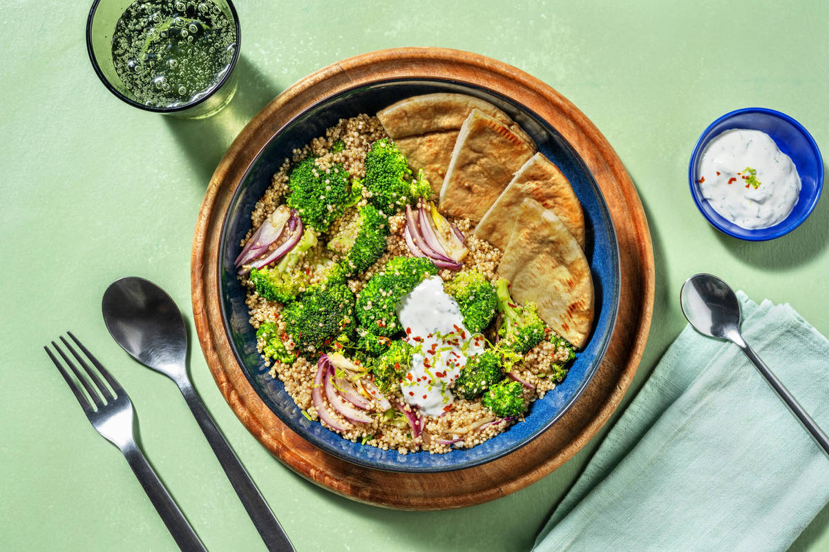 Bol de quinoa y brócoli asado