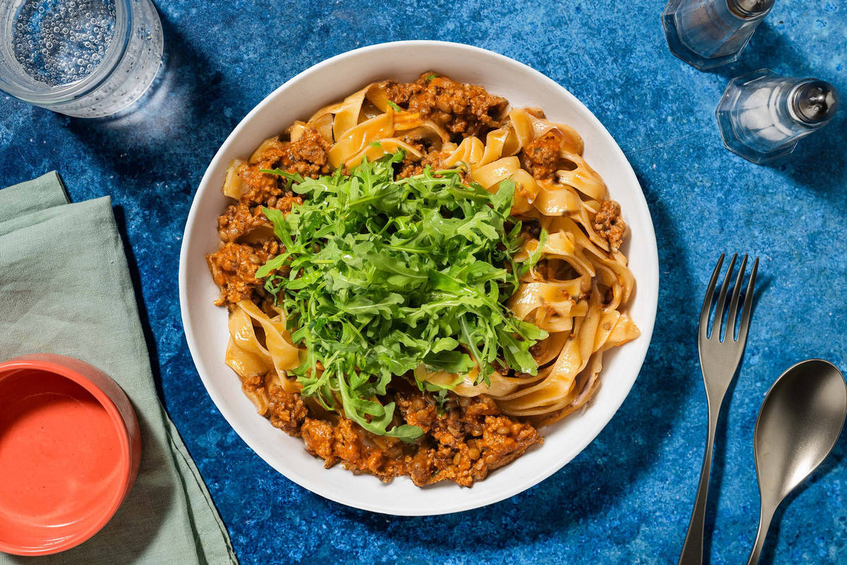 Beef and Lentil Fresh Tagliatelle Bolognese 