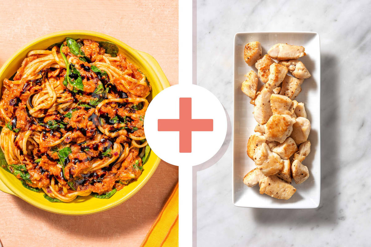 Chicken Breast and Bacon Linguine Amatriciana
