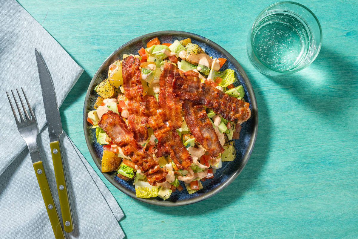 BLT Inspired Summer Double Bacon Salad