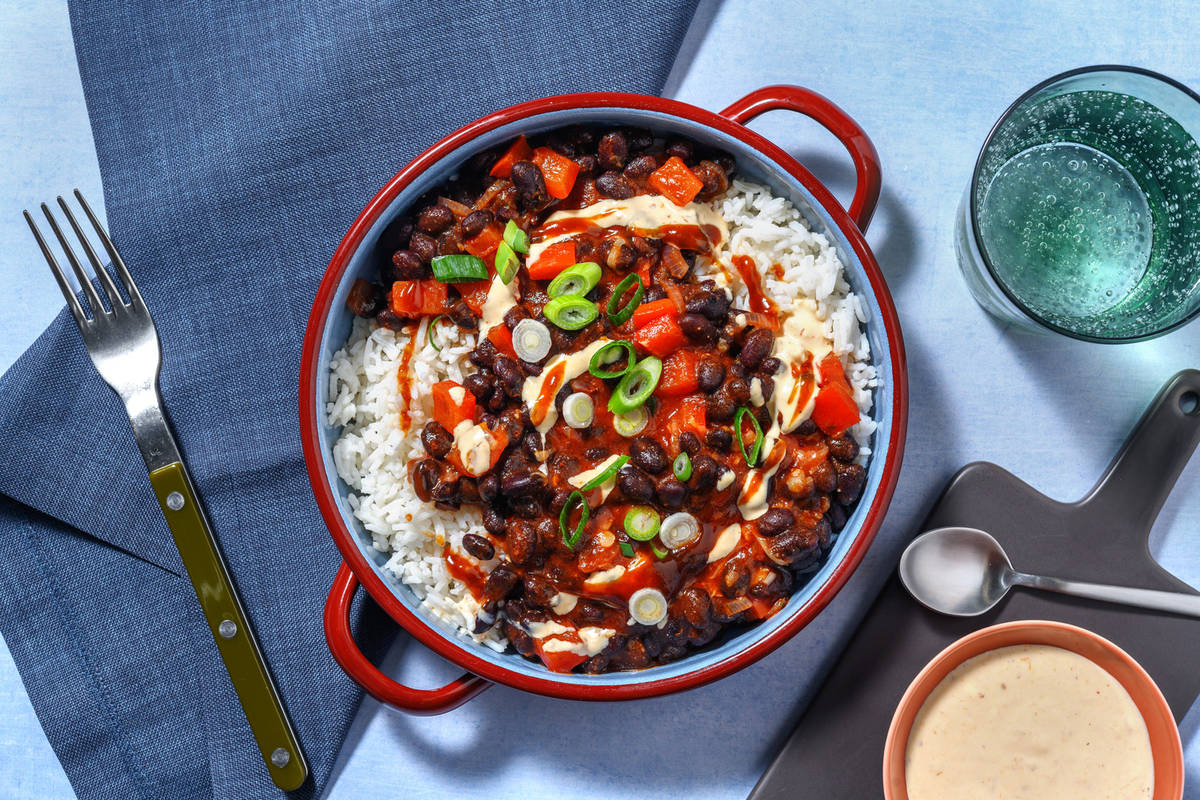 Mexican Spiced Black Beans with Chicken