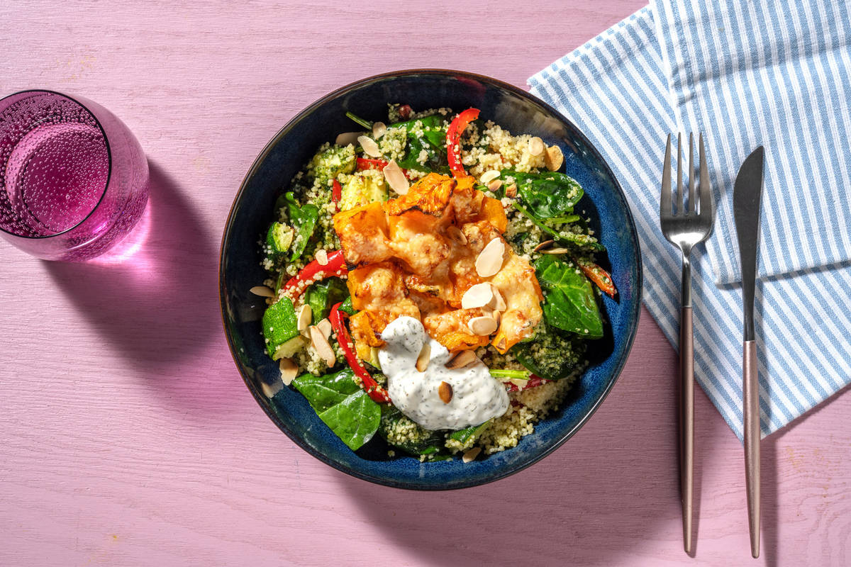 Parmesan Pumpkin & Pesto Couscous