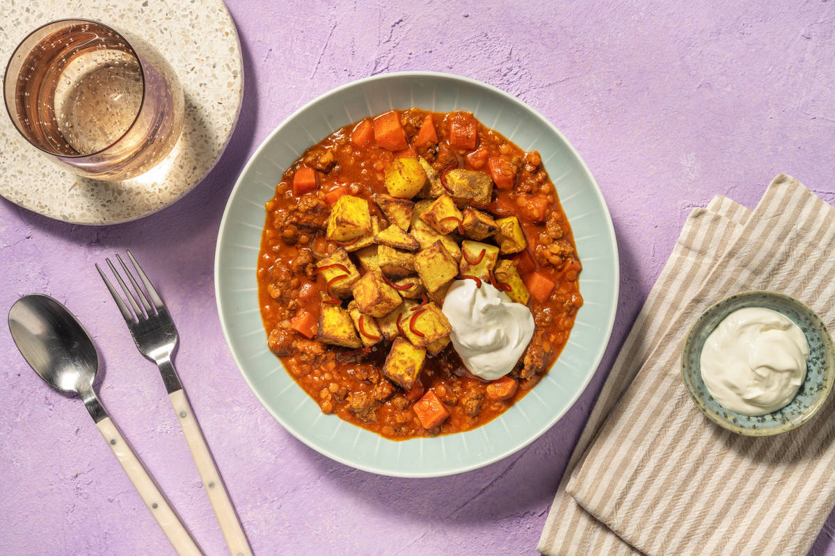 Potato Topped Pork Curry