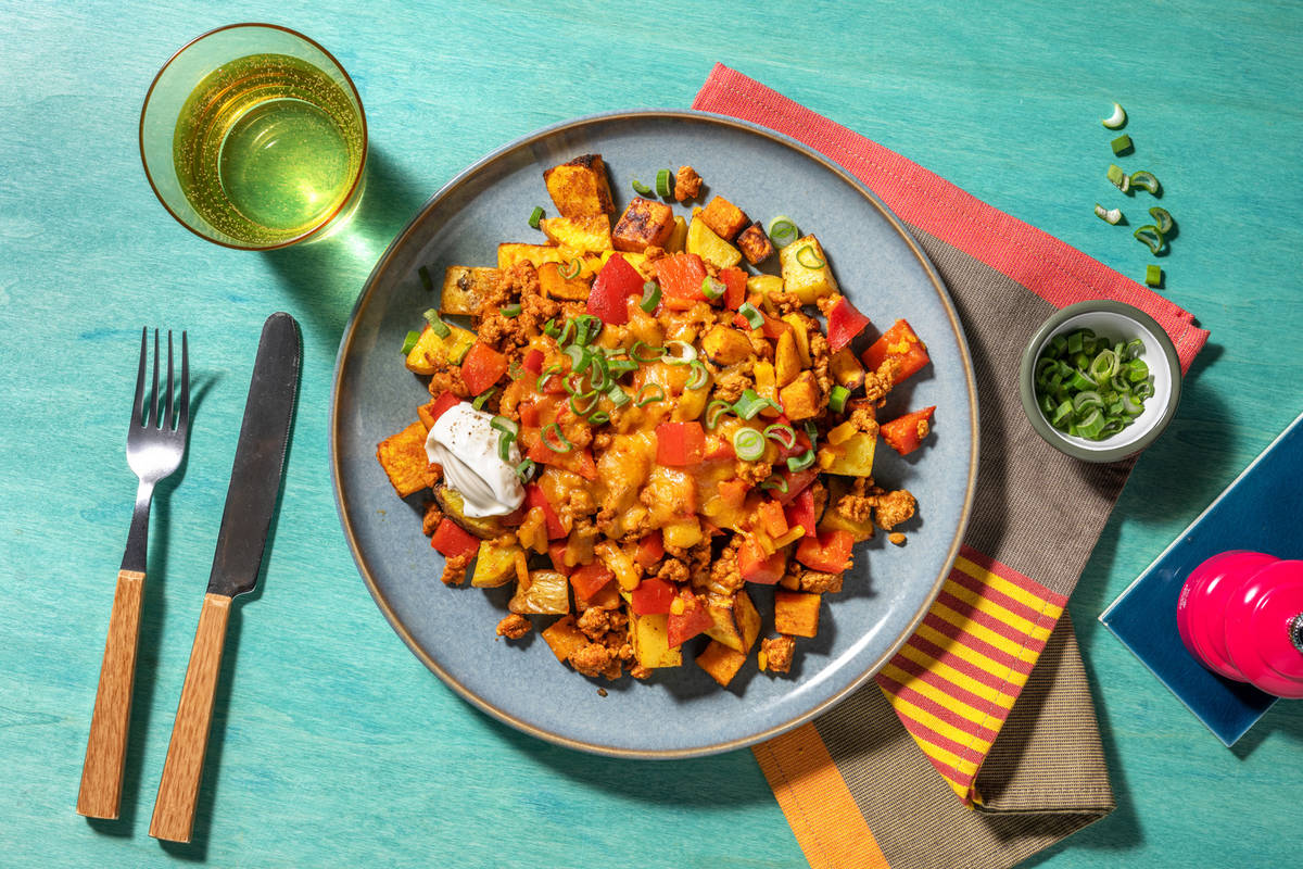 Cheesy Beyond Meat® Hash