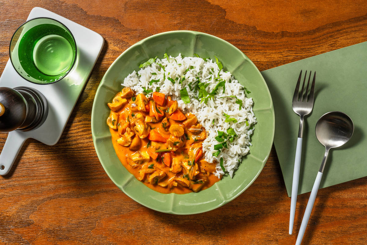 Mushroom Stroganoff with Tofu