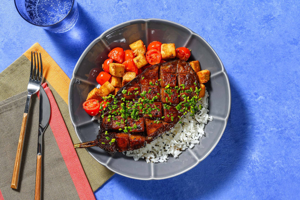 Melanzana 'Nasu Dengaku' glassata al miso