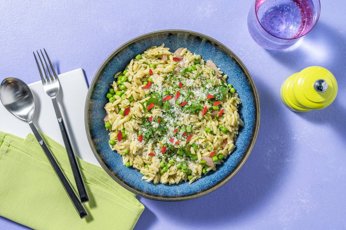 Parsley and Pesto Orzo