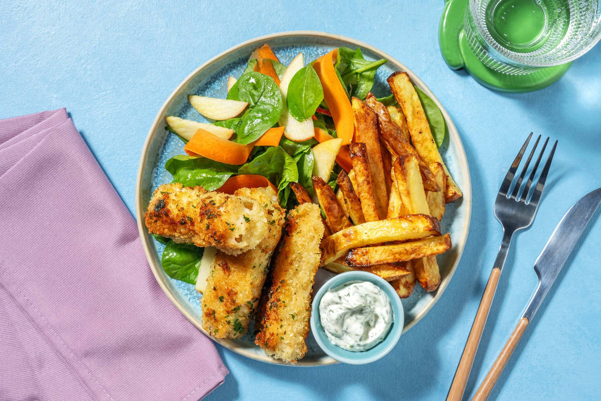 Herby fish fingers