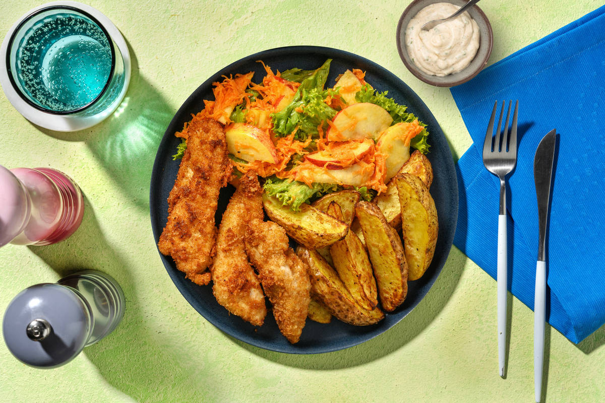 Pollo crujiente a la barbacoa