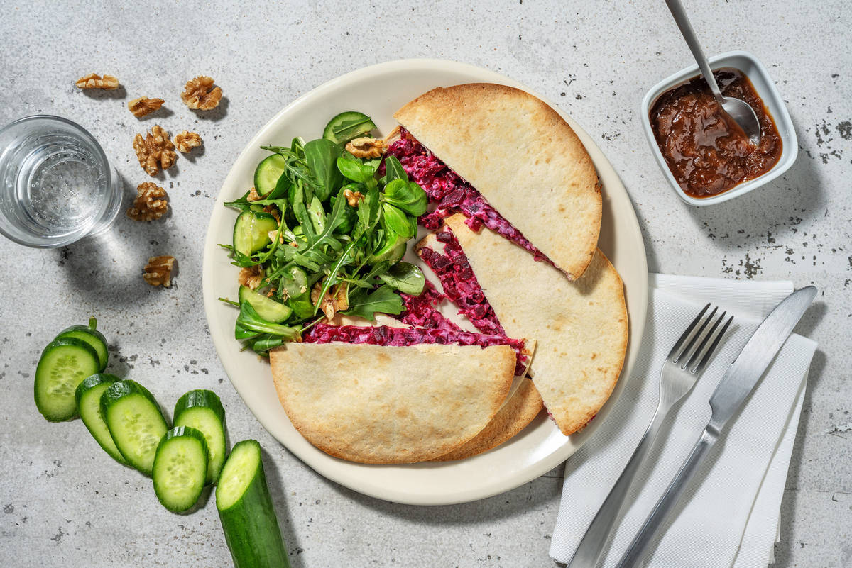 Quesadilla's met bietjes en geitenkaas