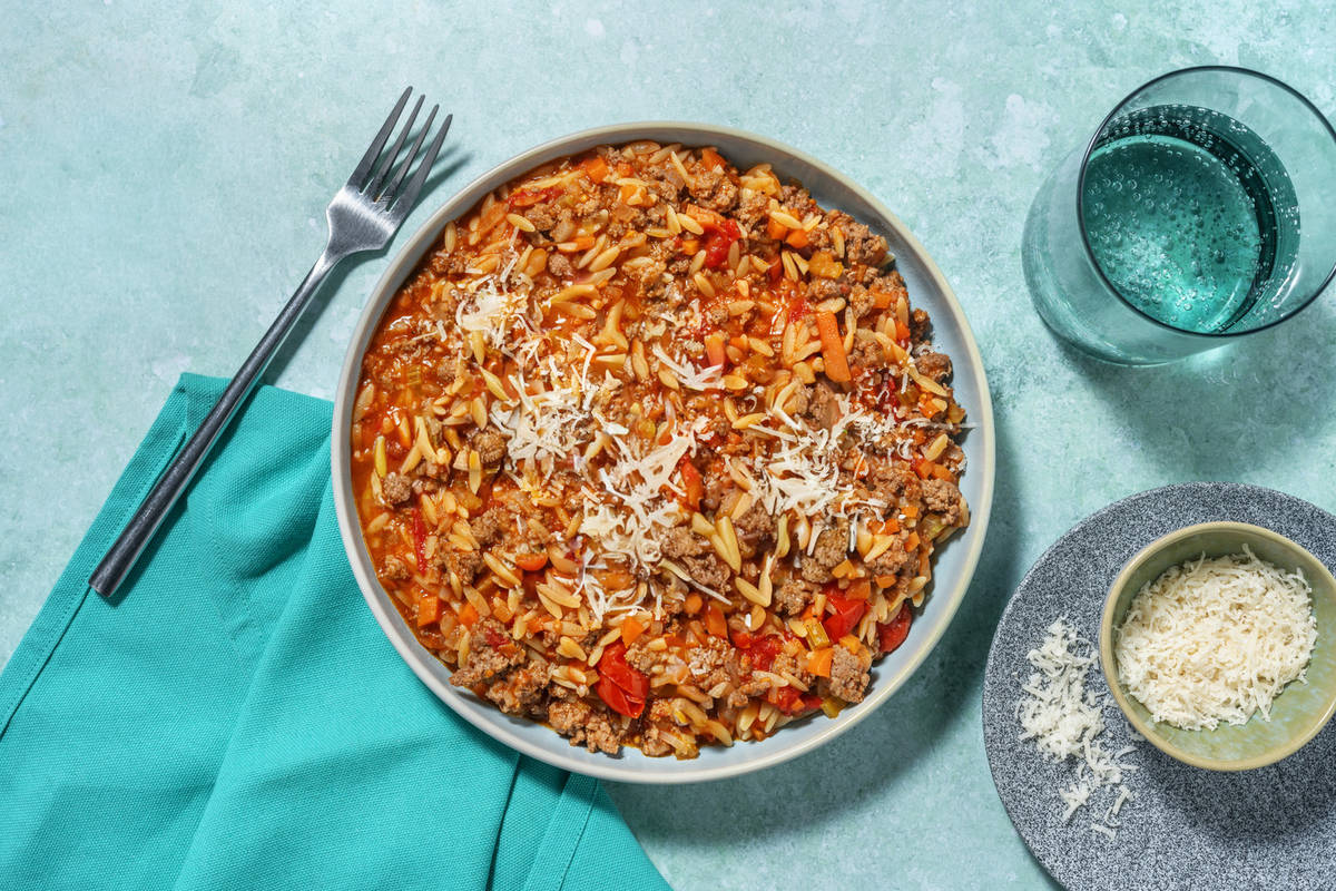 One-Pot Italian Beef & Risoni Stew