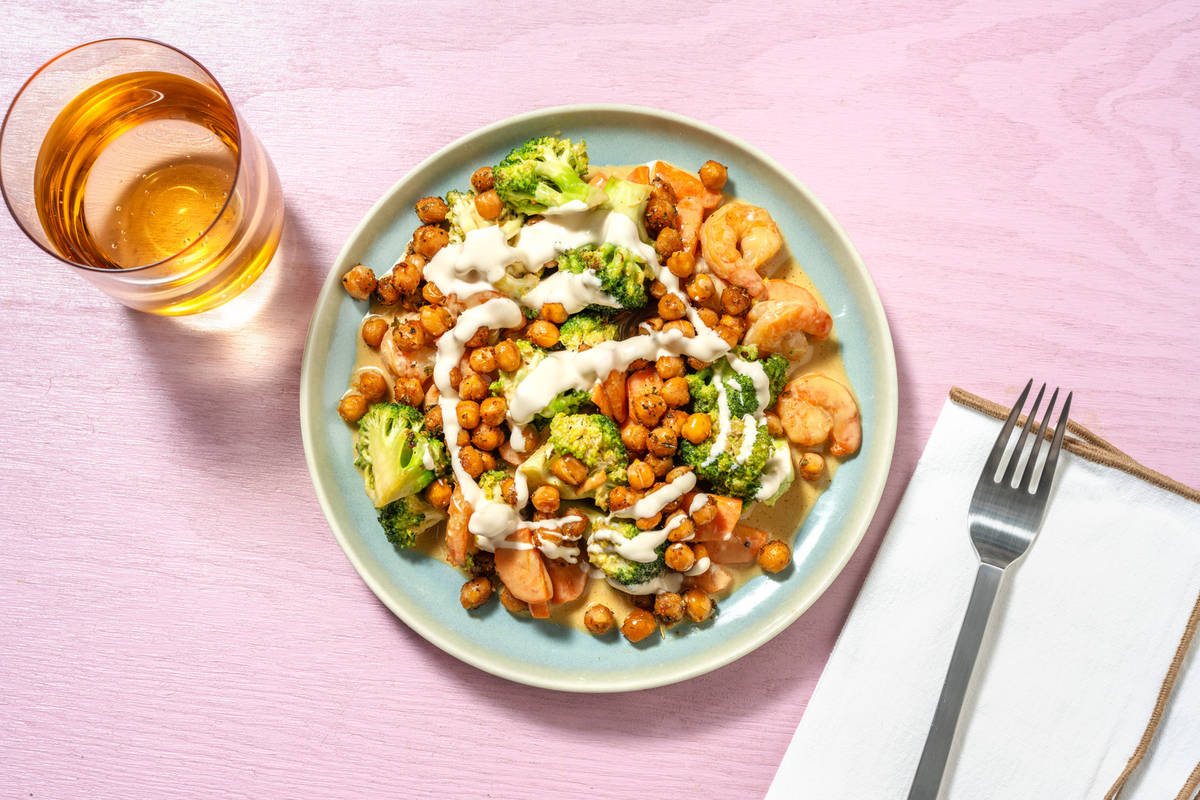 ¡Al wok! Langostinos con mayonesa de kimchi