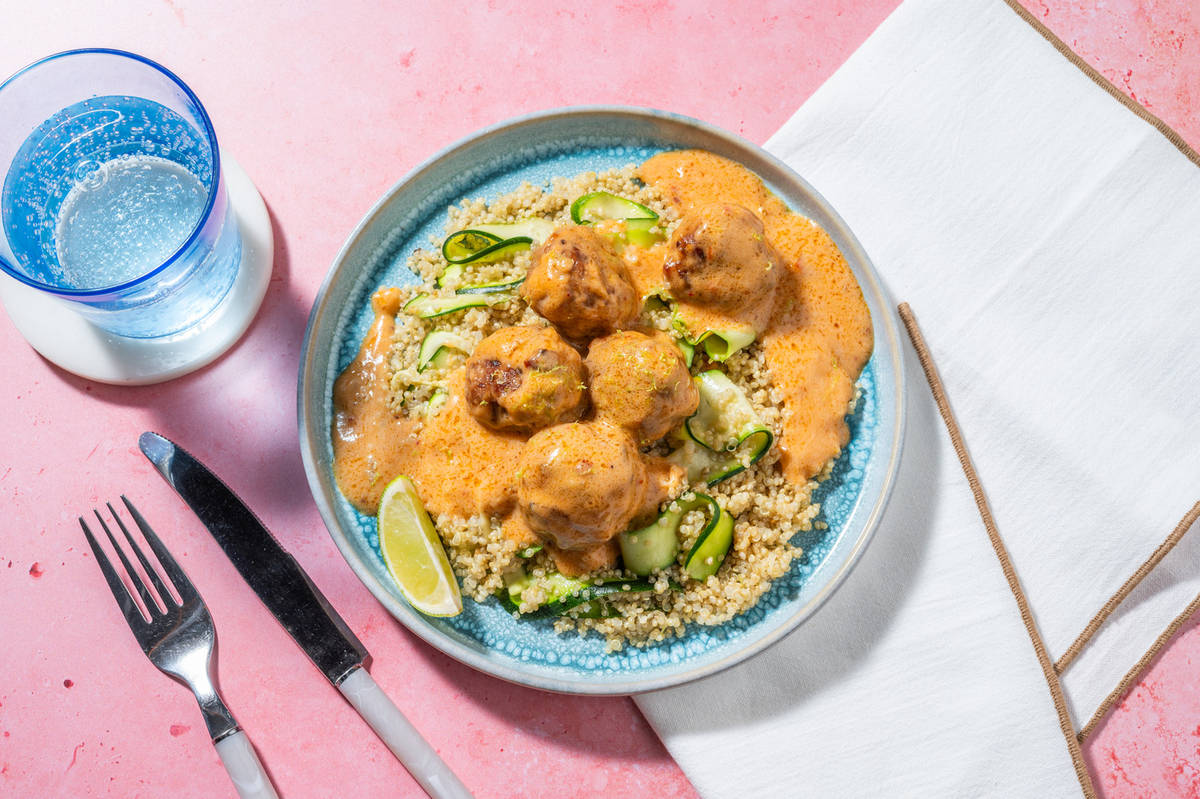 Albóndigas de cerdo con salsa de chipotle