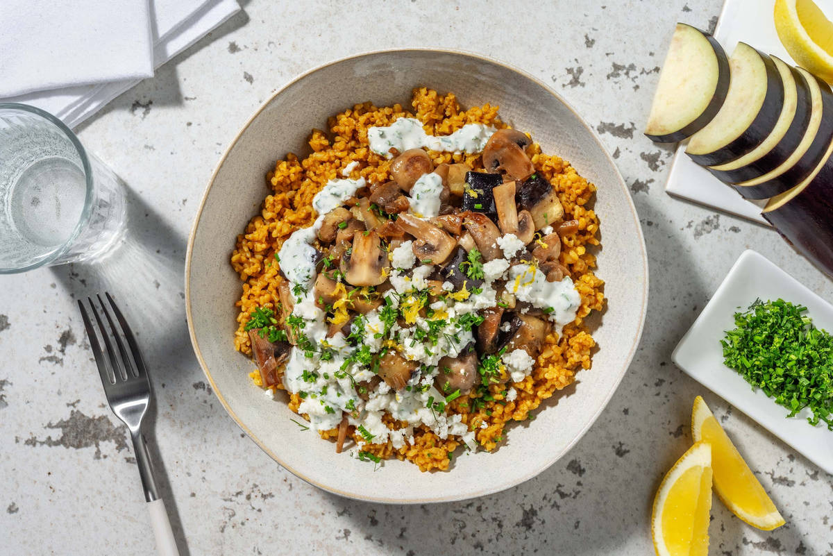 Boulgour au ras el hanout et légumes sautés