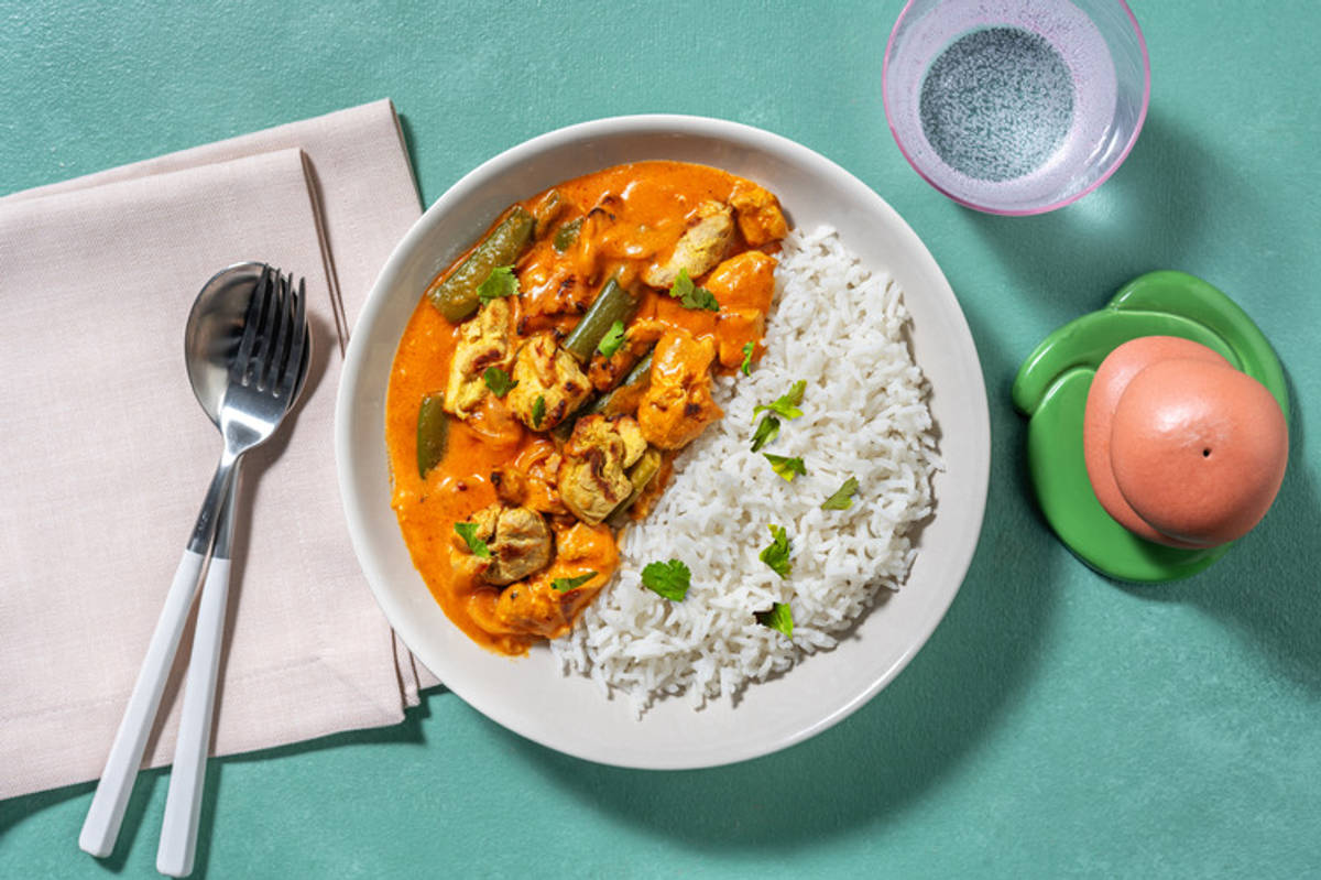 Pollo tikka masala con verduritas