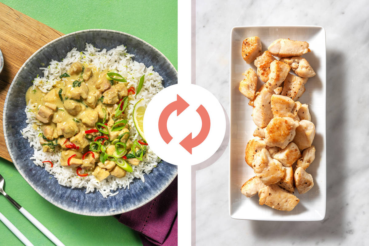 Thai Green Style Diced Chicken Breast Curry