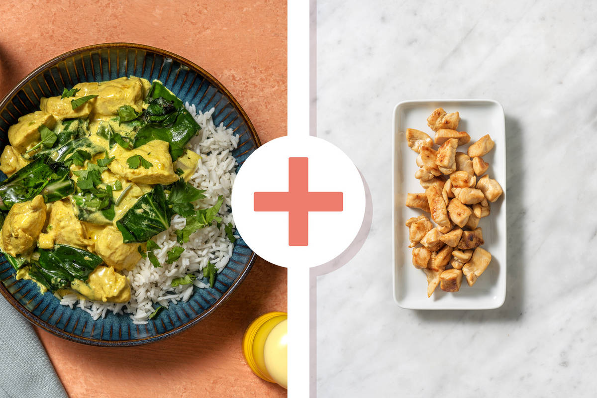 Pollo in crema di curry e yogurt greco