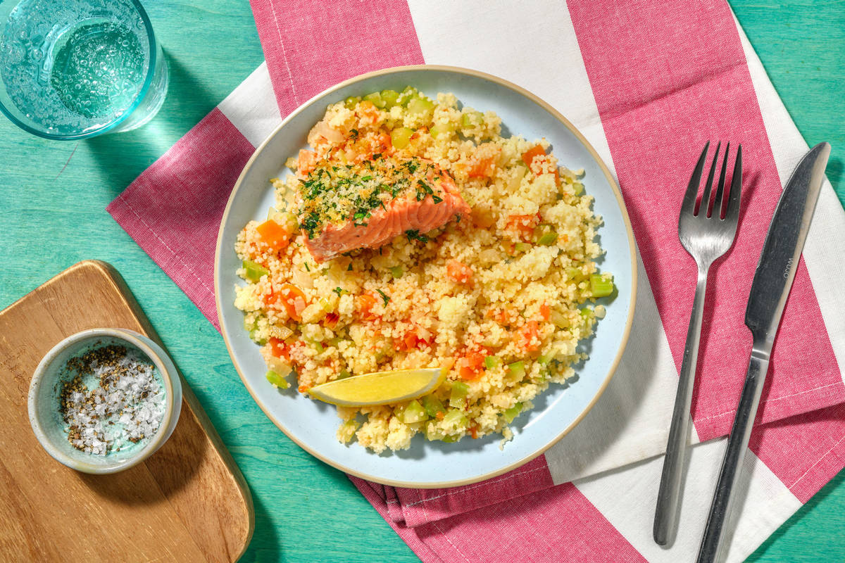 Salmone gratinato al prezzemolo