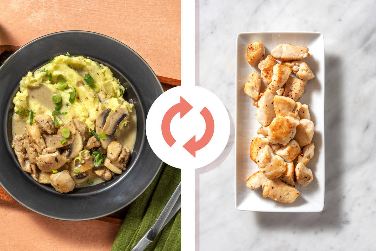 Creamy Mustard Chicken Breast and Mushrooms 