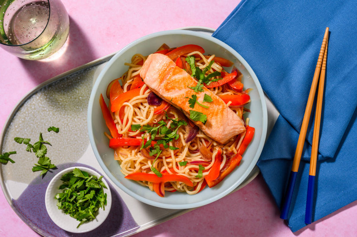 Sweet Soy Salmon Noodles