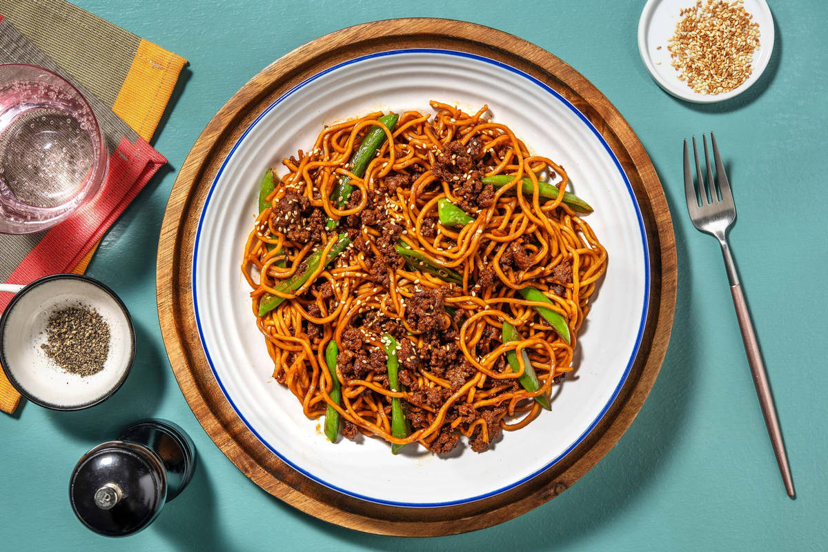 Thai Inspired Beef and Noodle Stir-Fry