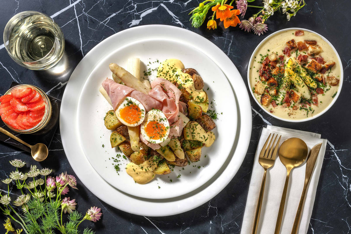 Box asperges et jambon | menu à 3 services
