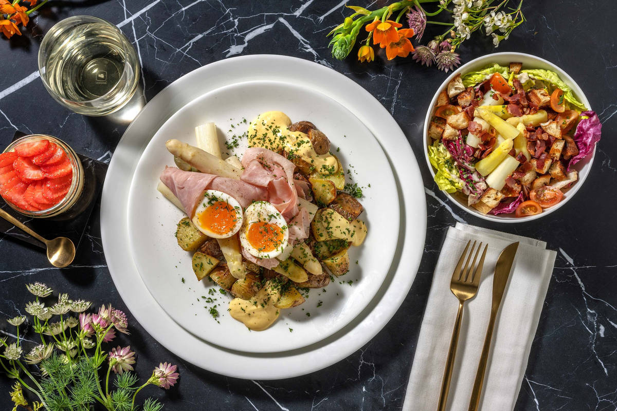 Aspergebox ham | 3-gangen menu