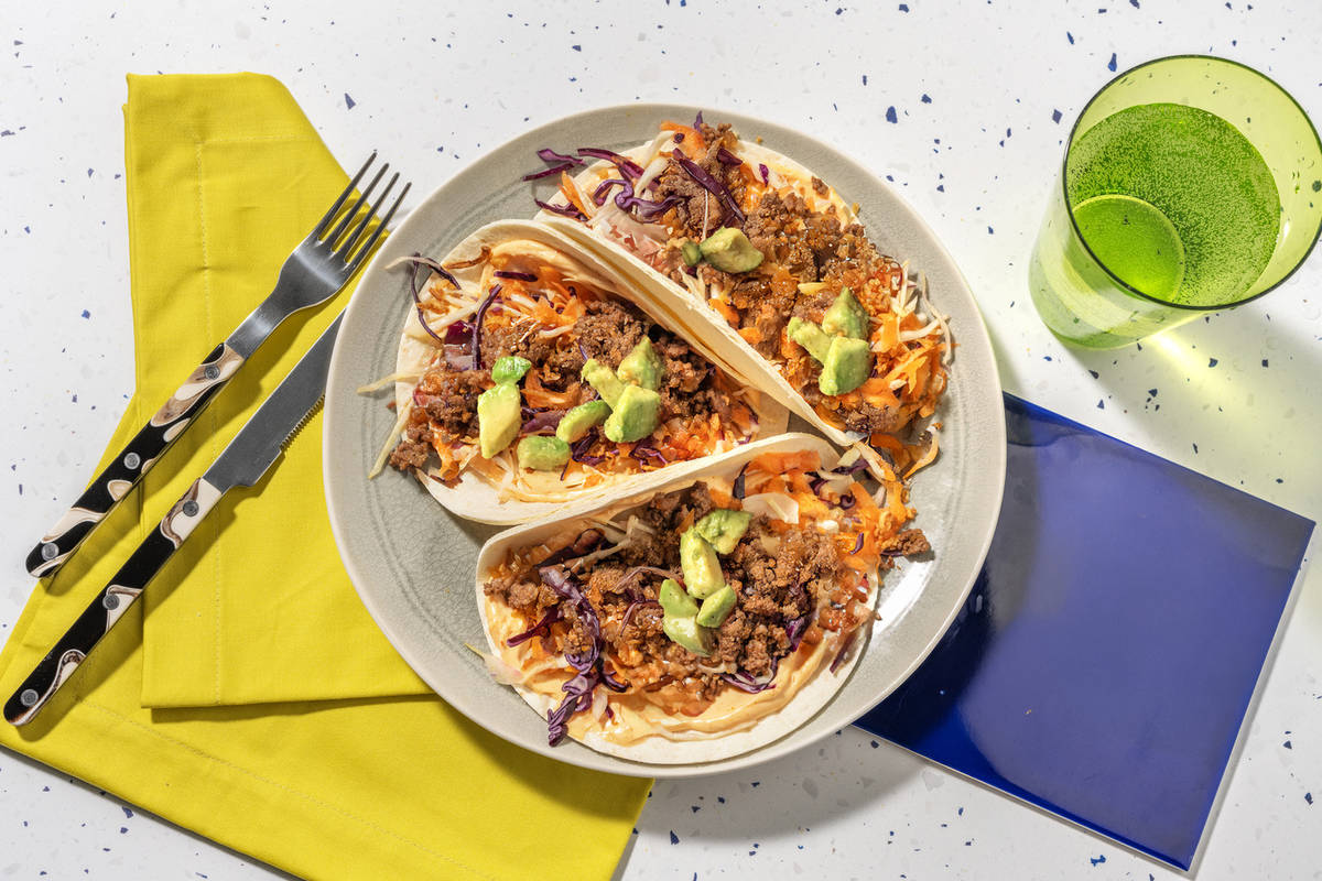 Hoisin Pork & Avocado Tacos 