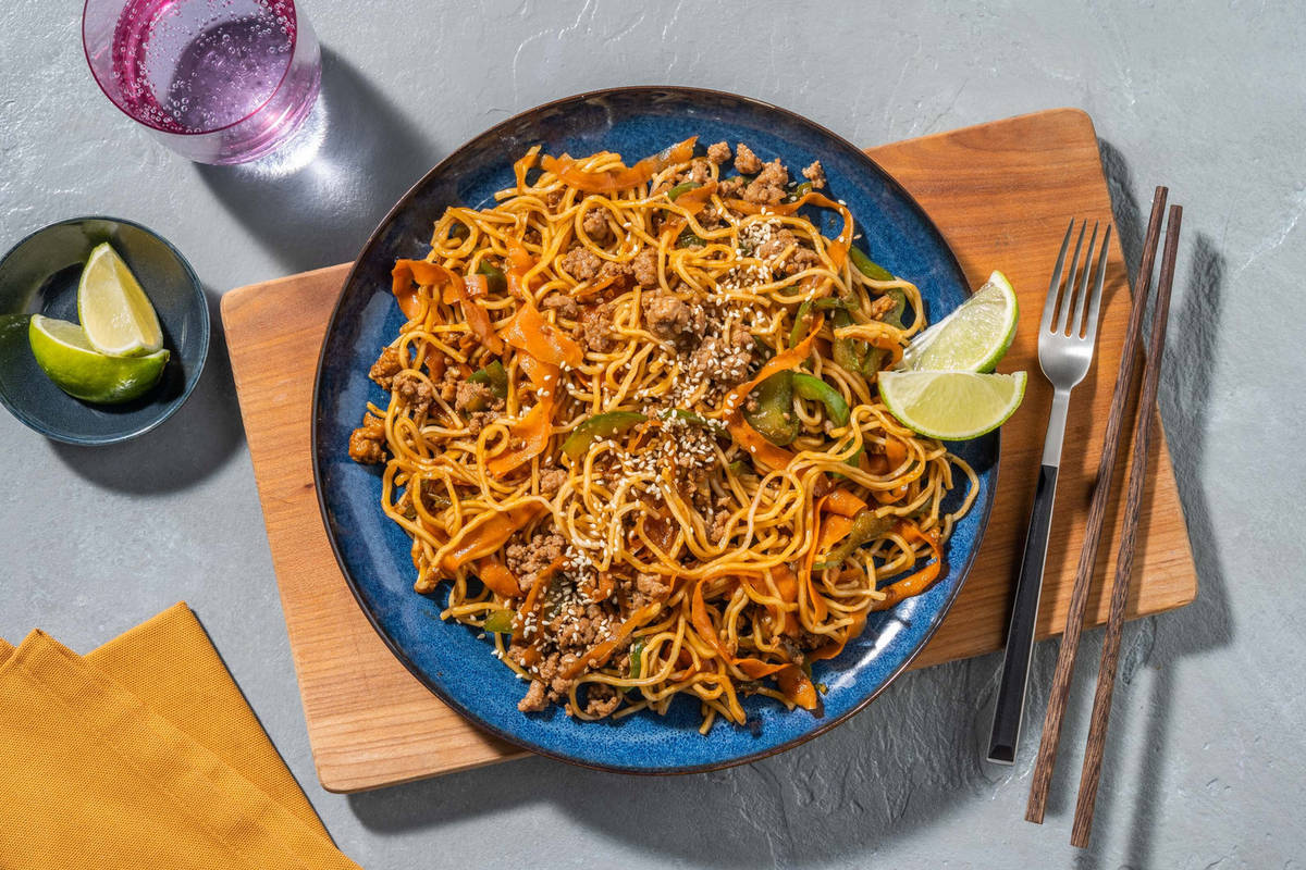 Superfast Thai Inspired Pork Noodles