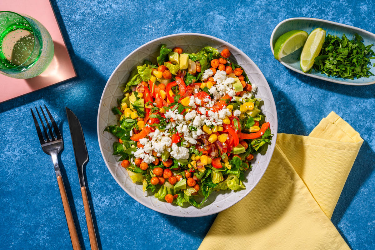 Chickpea and Sweetcorn Salad with Tuna