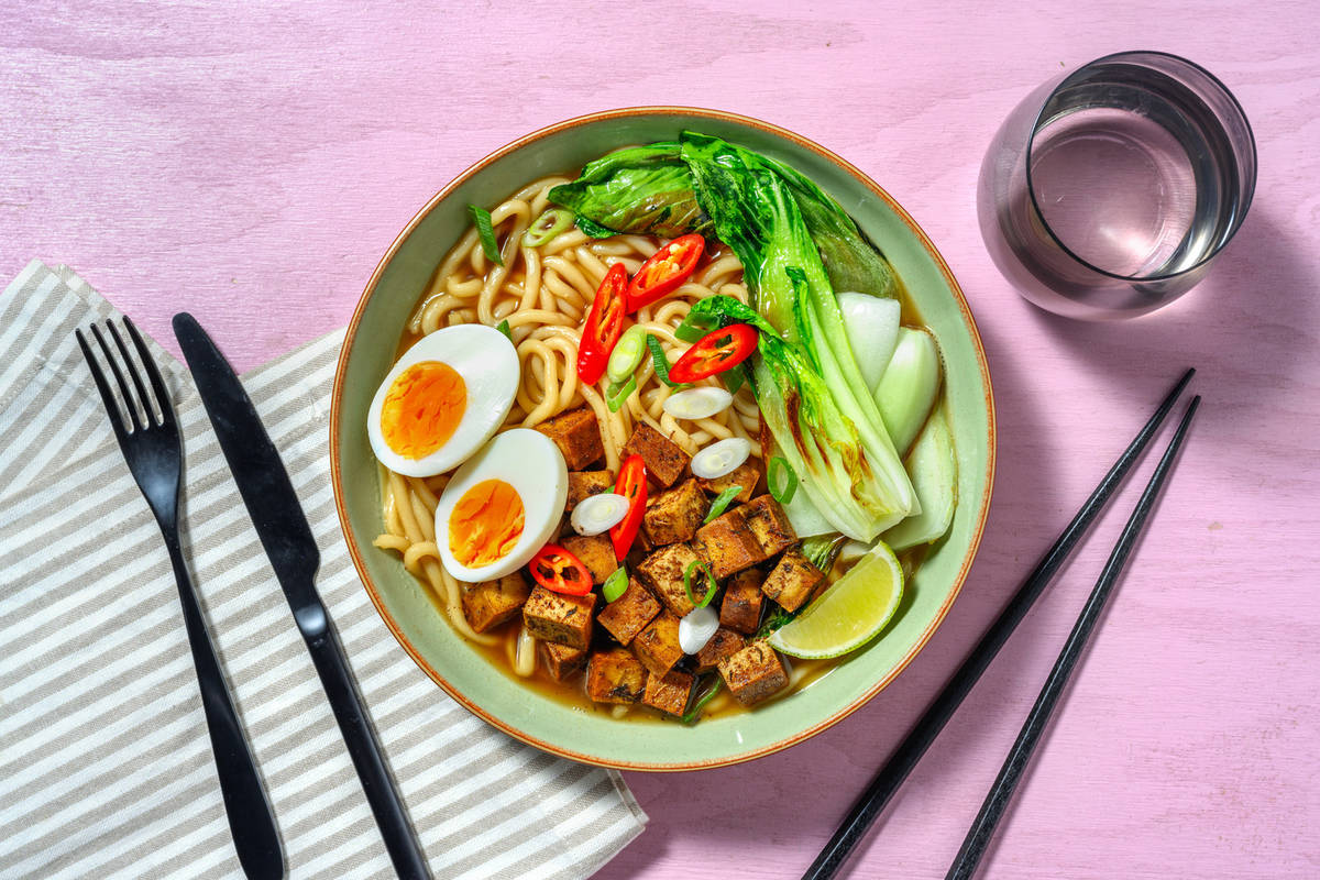 Ramen casero con tofu