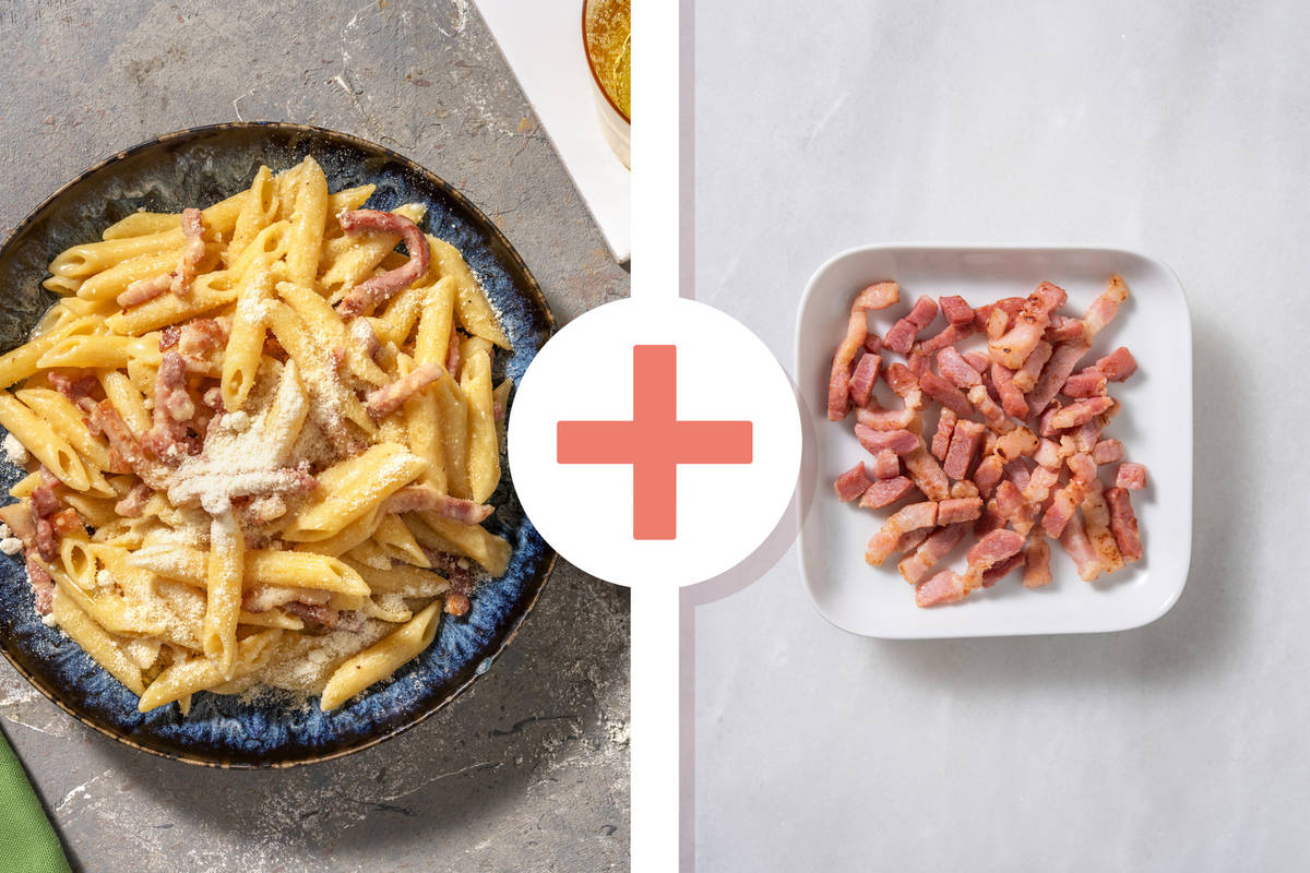 Creamy Double Bacon and Mustard Penne
