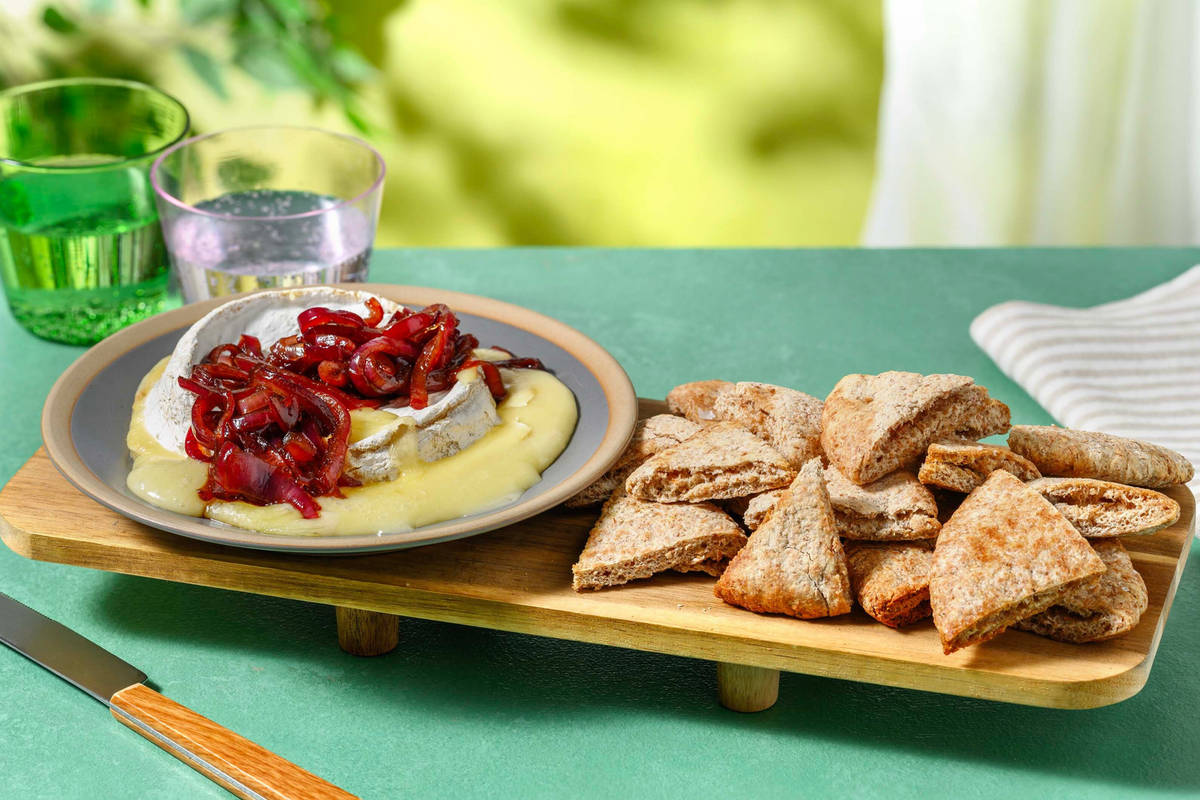 Baked Camembert and Garlic Baguette Dippers