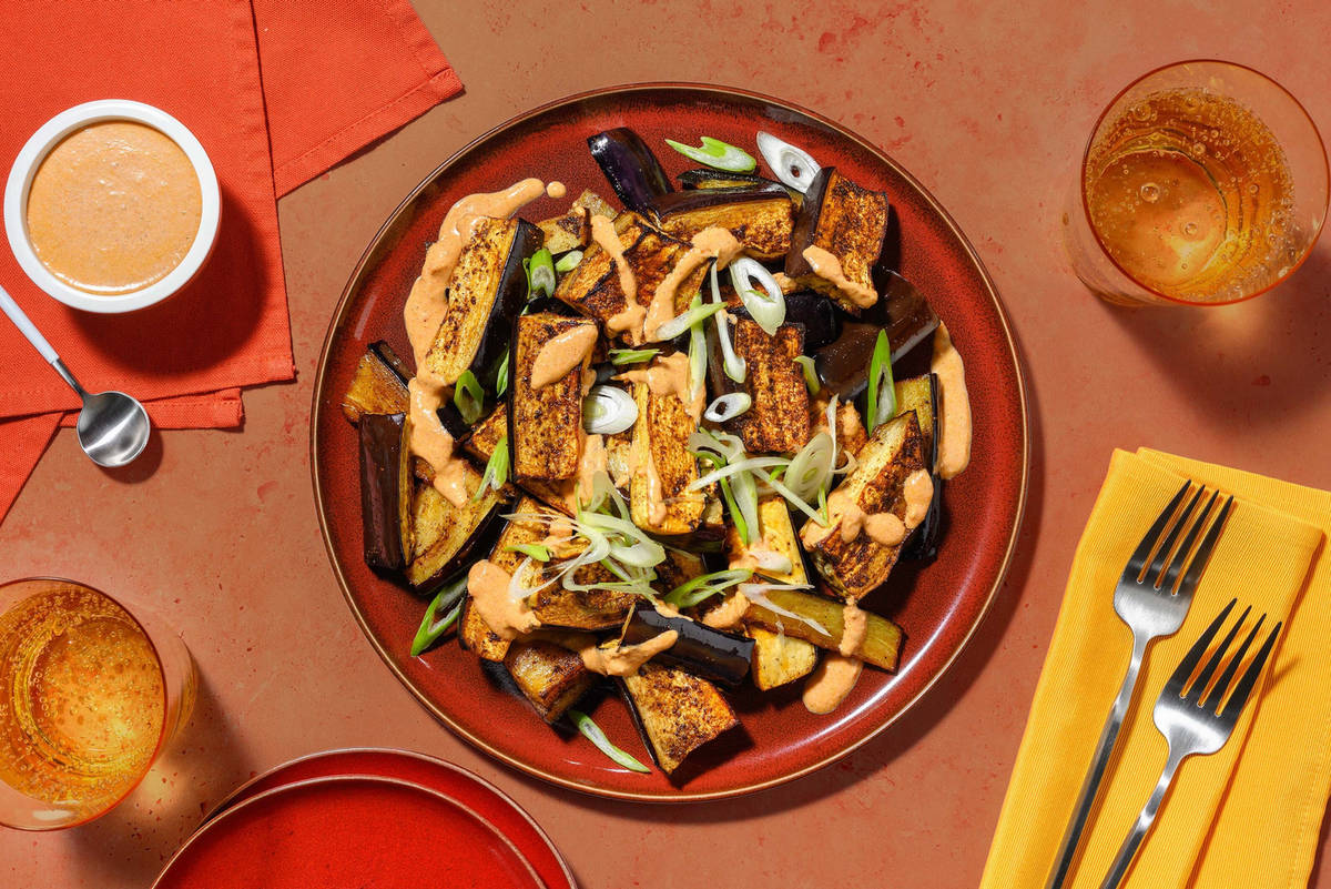 Chermoula Roasted Aubergine Embers