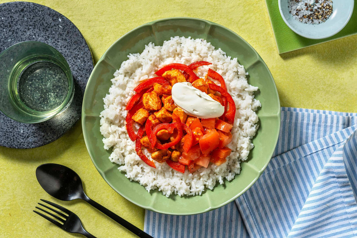 Chicken and Chorizo Fajita Bowl