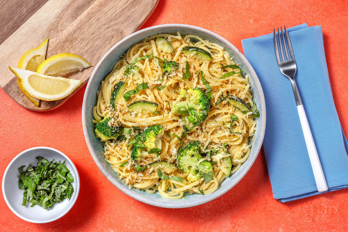 Spaghetti al Limone in roomsaus