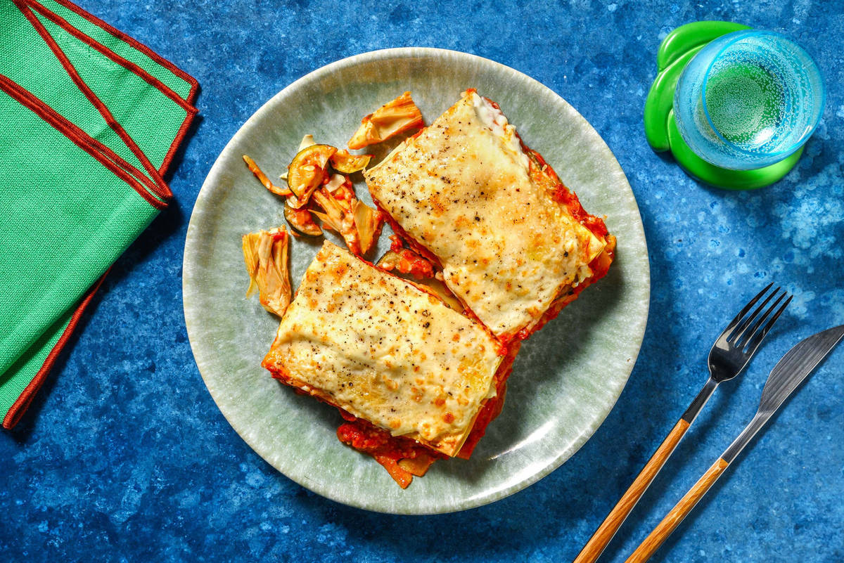 Lasagne végétarienne à l'artichaut et courgette