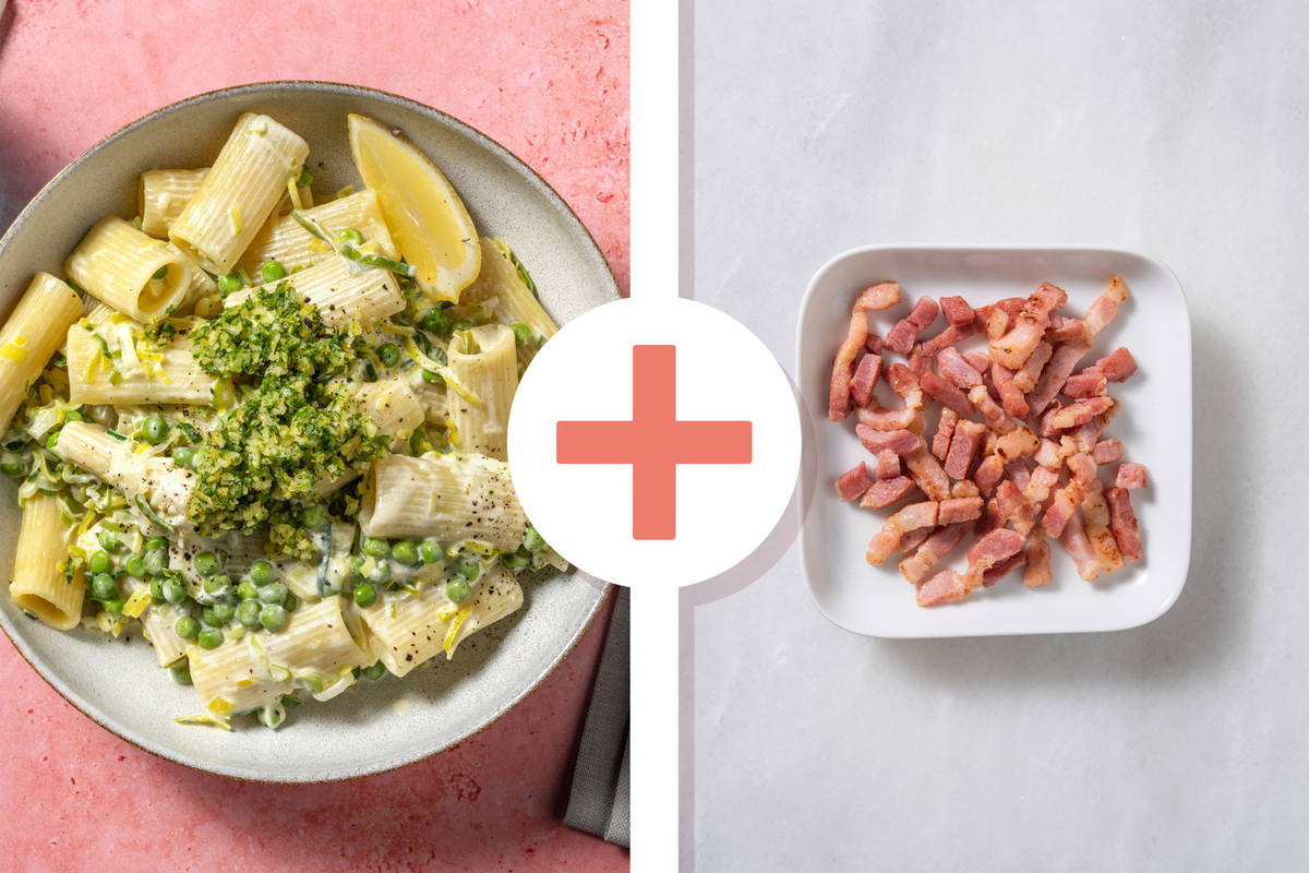 Creamy Bacon Pasta Primavera 